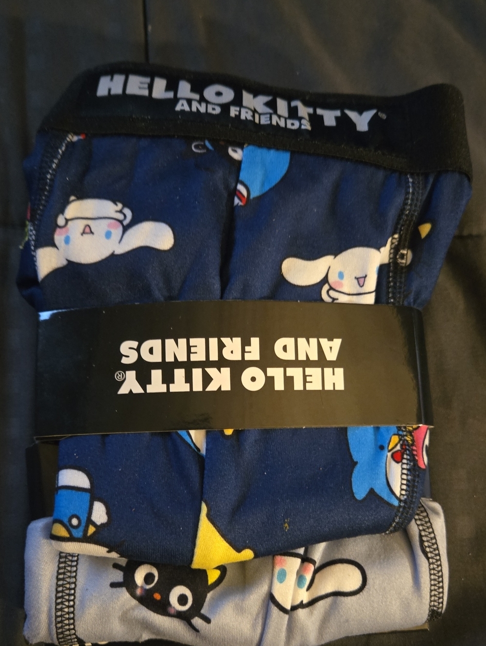 Hello Kitty Navy Boxer Briefs with Multicolor Character Prints